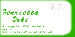 henrietta dobi business card
